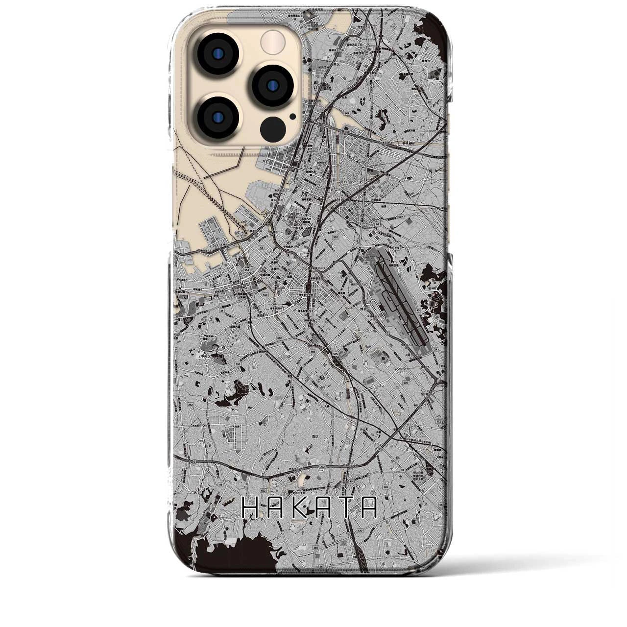 【博多(福岡県)】地図柄iPhoneケース(クリアタイプ)