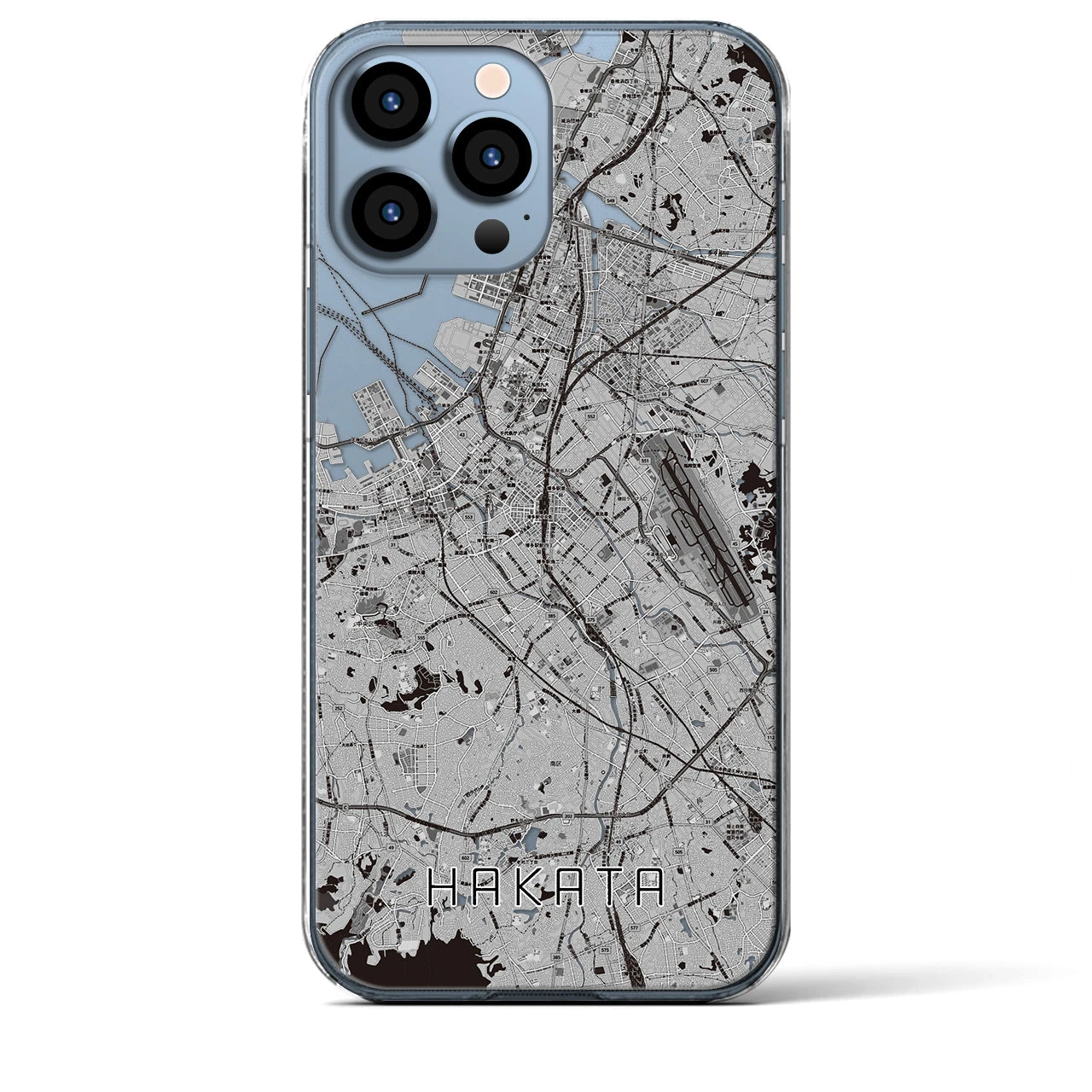 【博多(福岡県)】地図柄iPhoneケース(クリアタイプ)