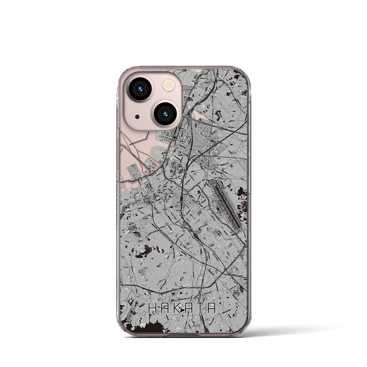 【博多(福岡県)】地図柄iPhoneケース(クリアタイプ)