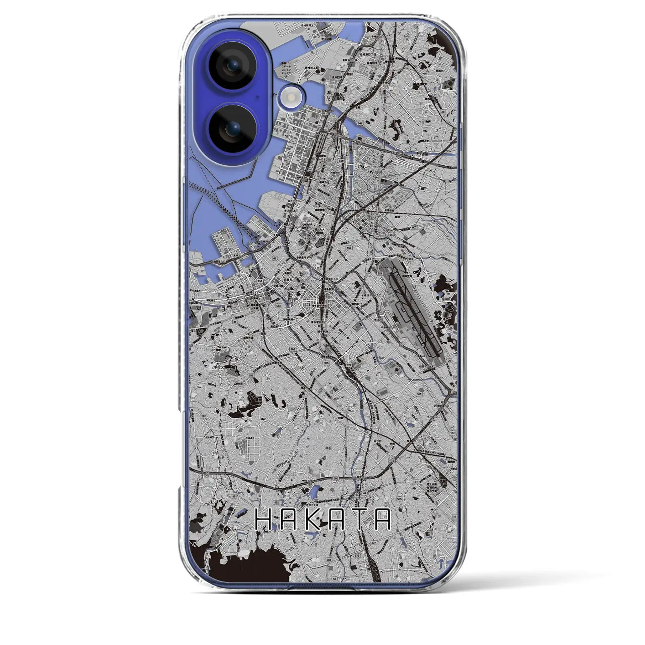 【博多(福岡県)】地図柄iPhoneケース(クリアタイプ)