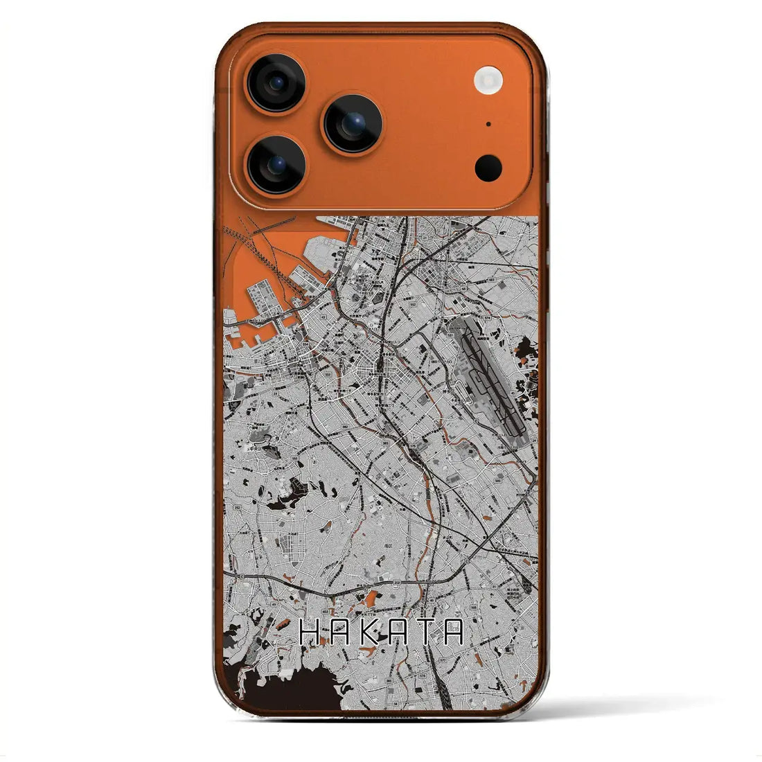 【博多(福岡県)】地図柄iPhoneケース(クリアタイプ)