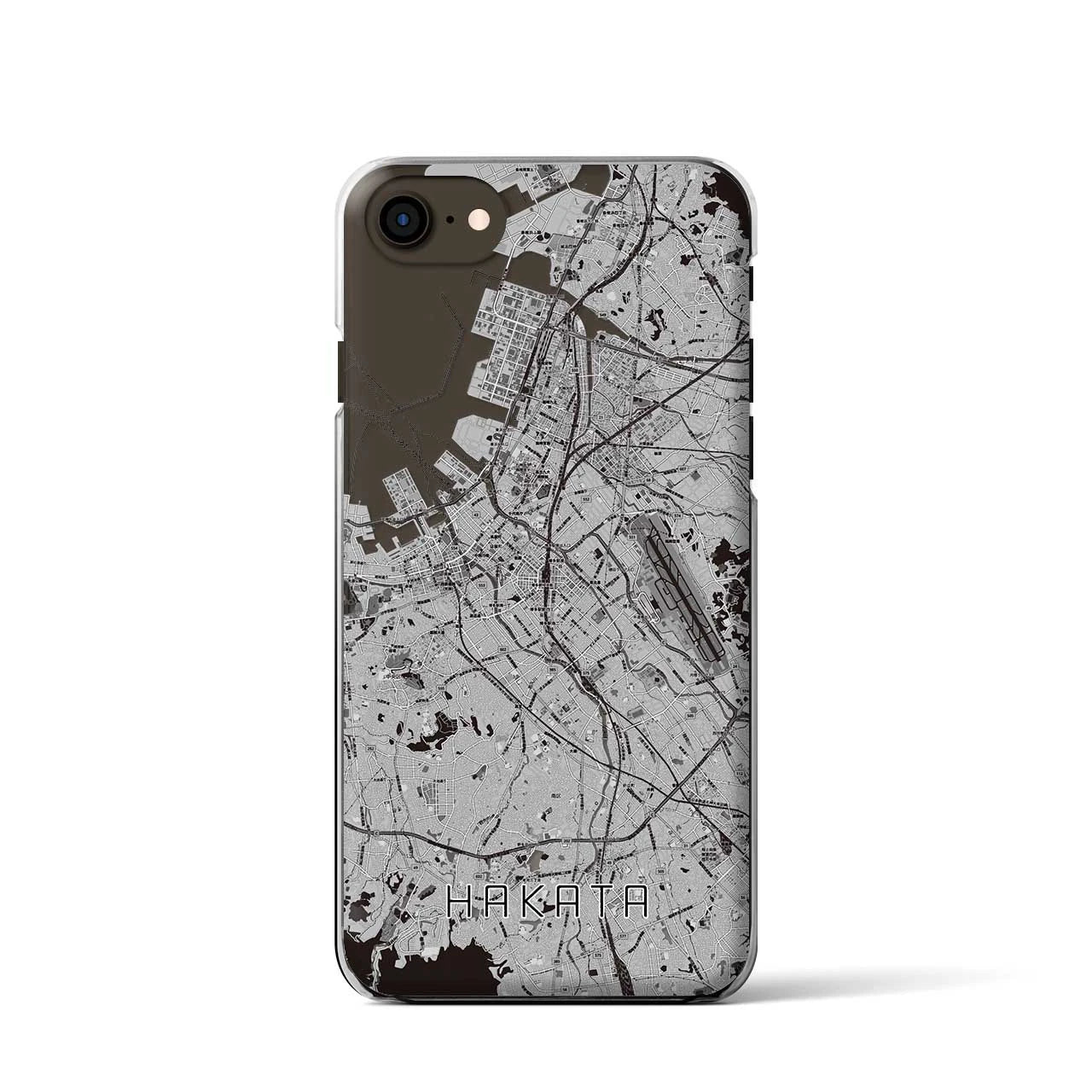 【博多(福岡県)】地図柄iPhoneケース(クリアタイプ)