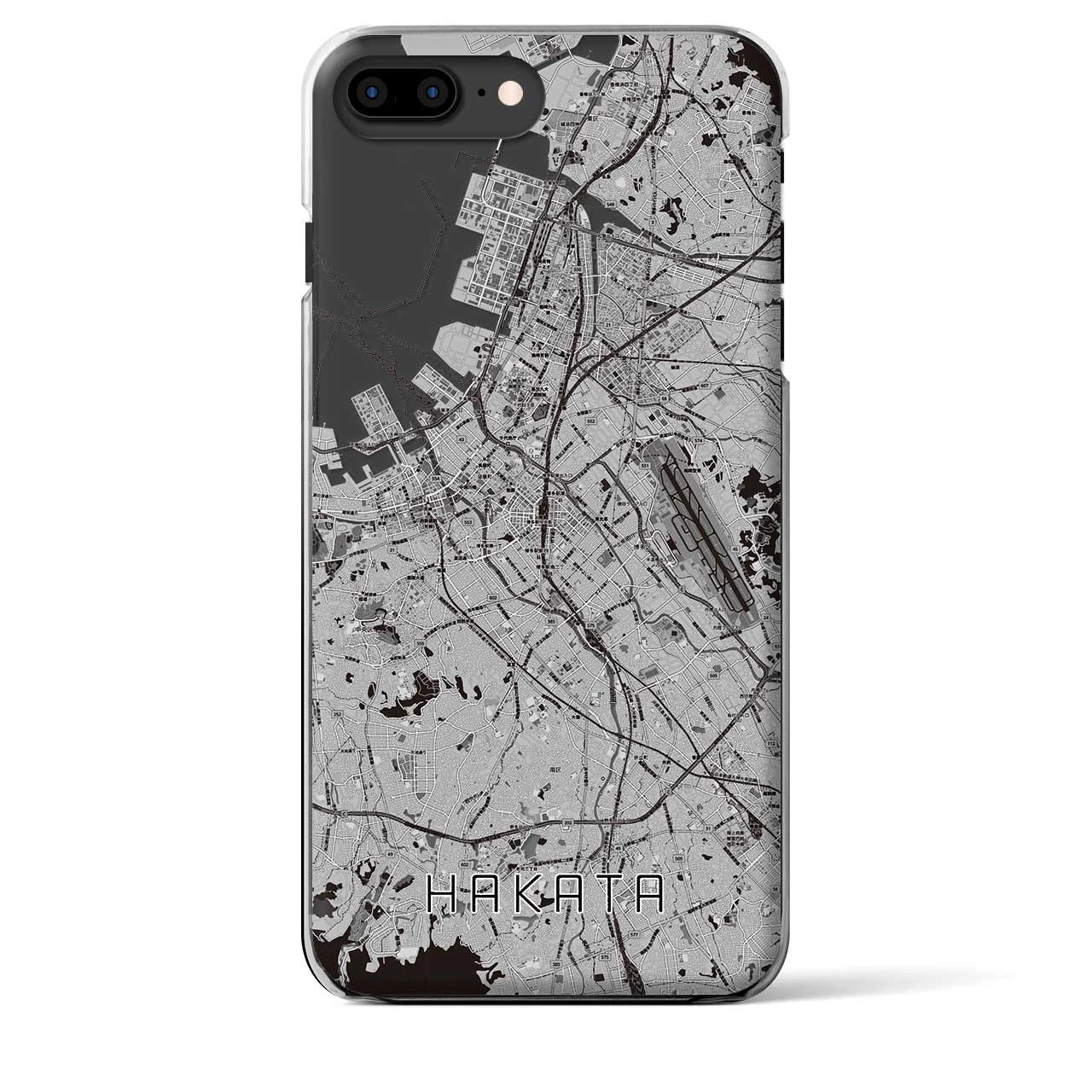 【博多(福岡県)】地図柄iPhoneケース(クリアタイプ)