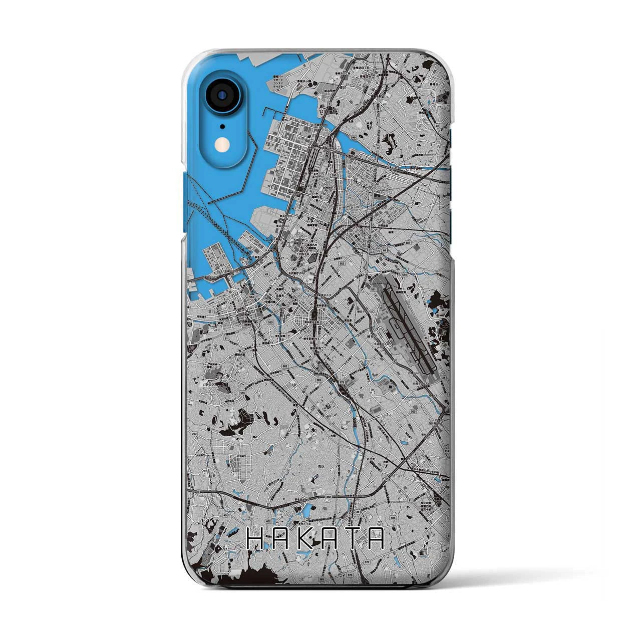 【博多(福岡県)】地図柄iPhoneケース(クリアタイプ)