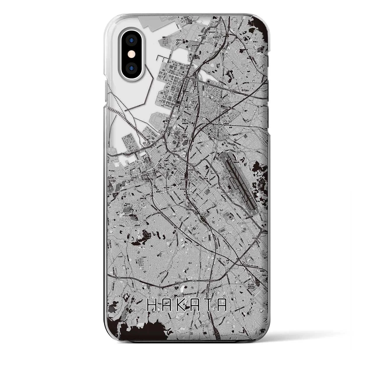 【博多(福岡県)】地図柄iPhoneケース(クリアタイプ)