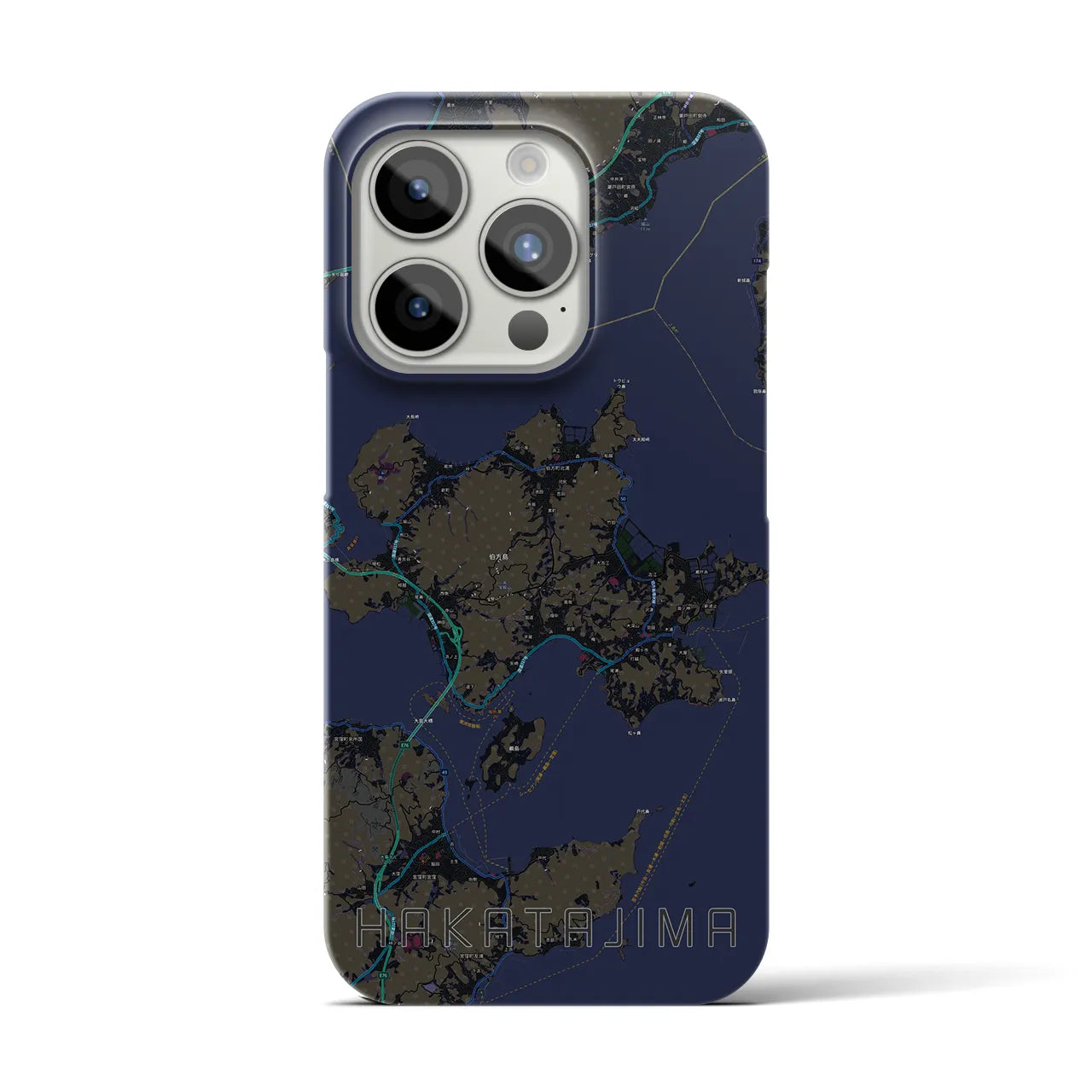 【伯方島(愛媛県)】地図柄iPhoneケース(バックカバータイプ)