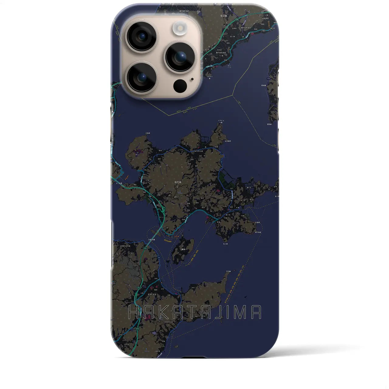 【伯方島(愛媛県)】地図柄iPhoneケース(バックカバータイプ)