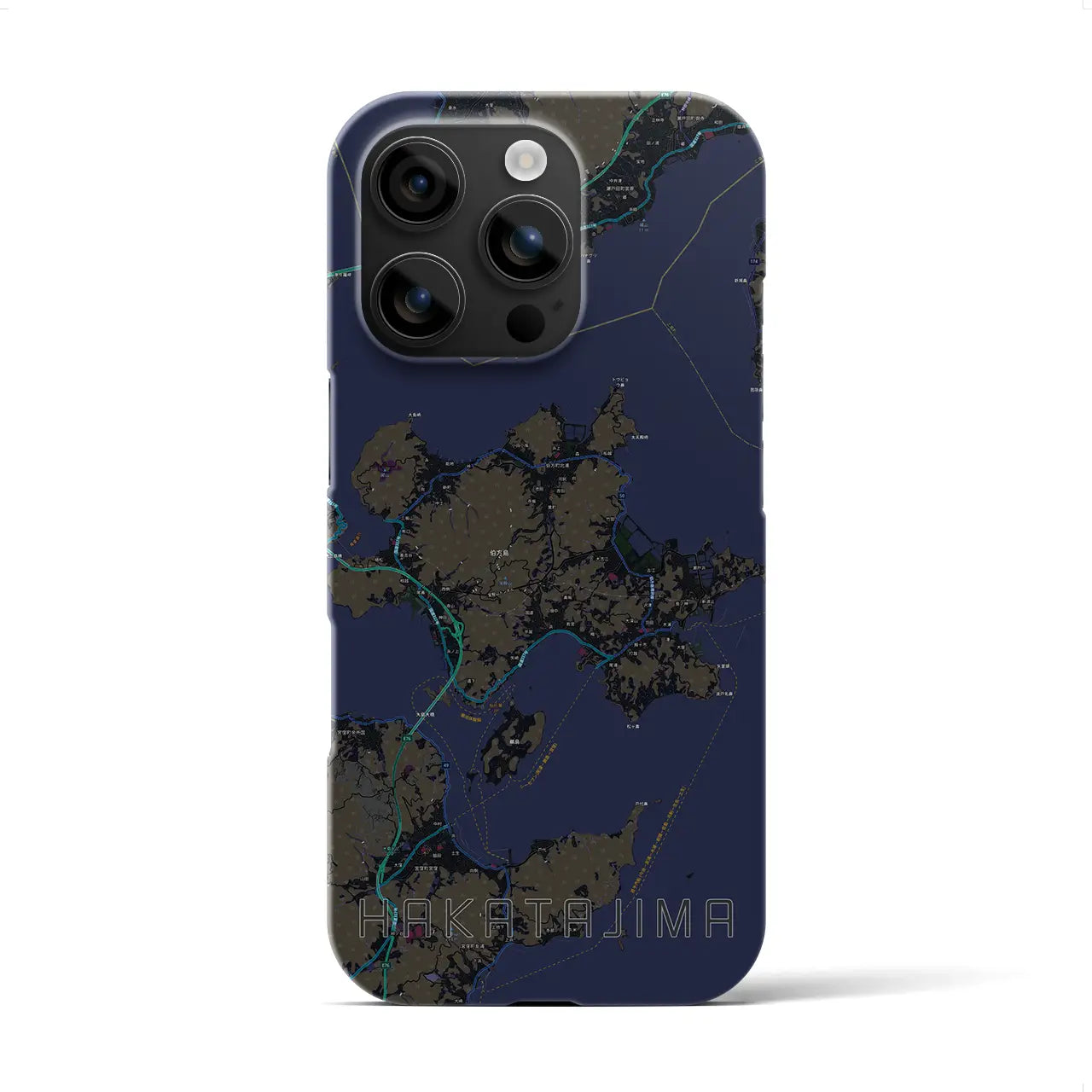 【伯方島(愛媛県)】地図柄iPhoneケース(バックカバータイプ)