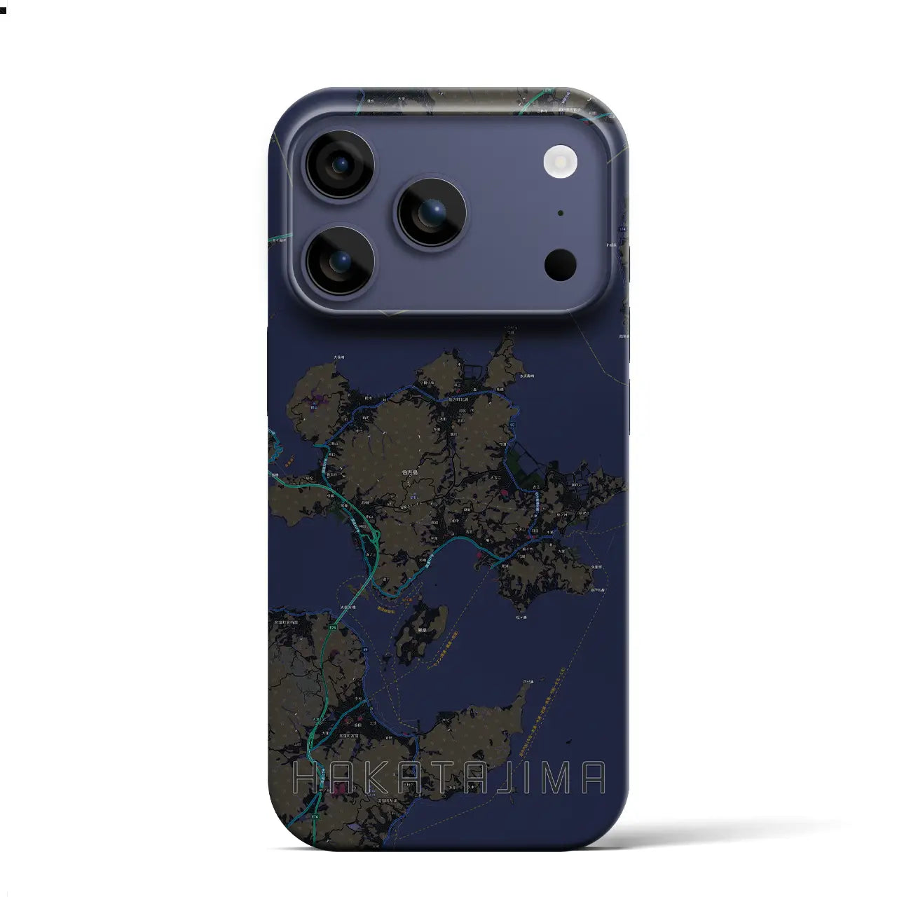 【伯方島(愛媛県)】地図柄iPhoneケース(バックカバータイプ)