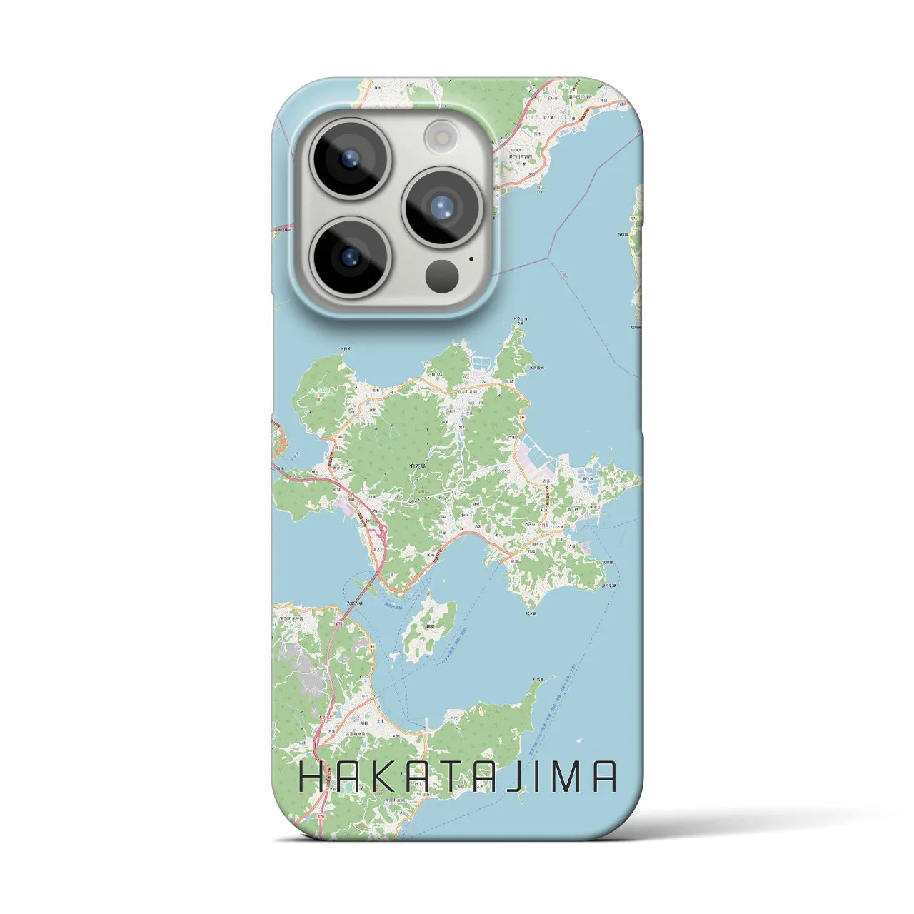 【伯方島(愛媛県)】地図柄iPhoneケース(バックカバータイプ)