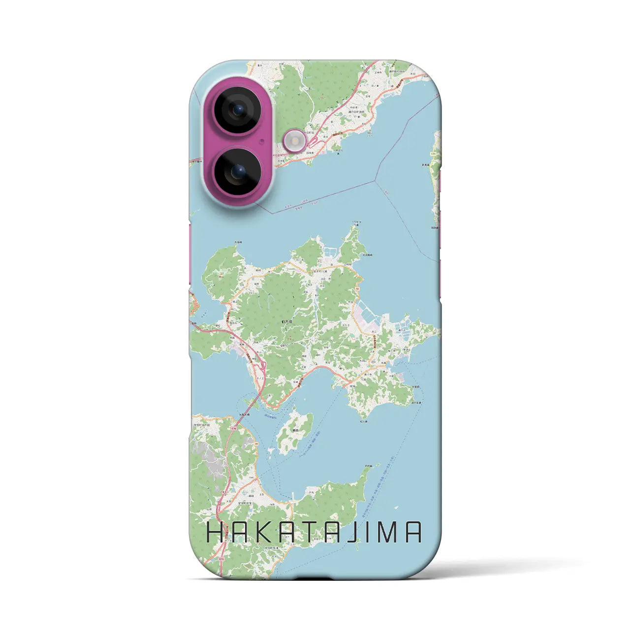【伯方島(愛媛県)】地図柄iPhoneケース(バックカバータイプ)