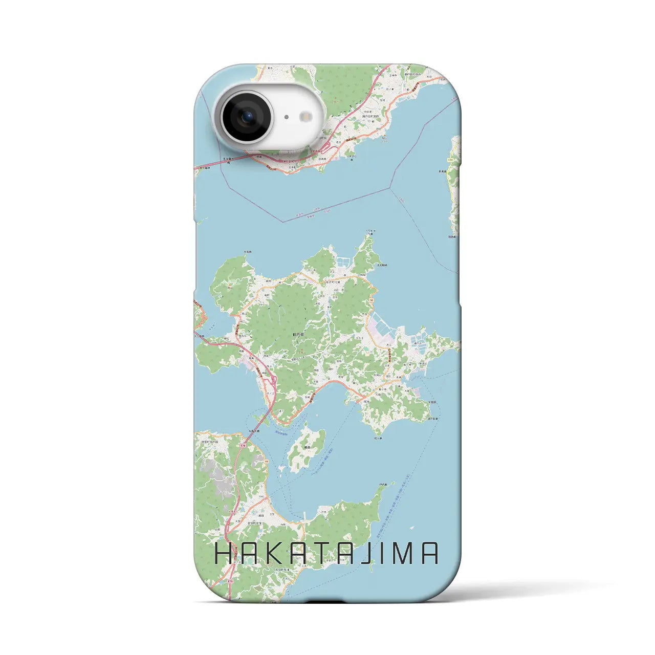 【伯方島(愛媛県)】地図柄iPhoneケース(バックカバータイプ)