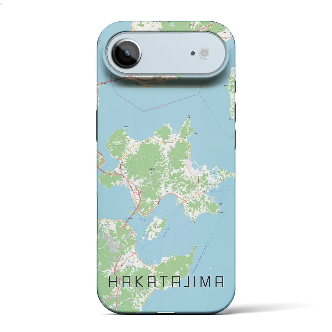 【伯方島(愛媛県)】地図柄iPhoneケース(バックカバータイプ)ナチュラル・iPhone 17 Pro Max 用