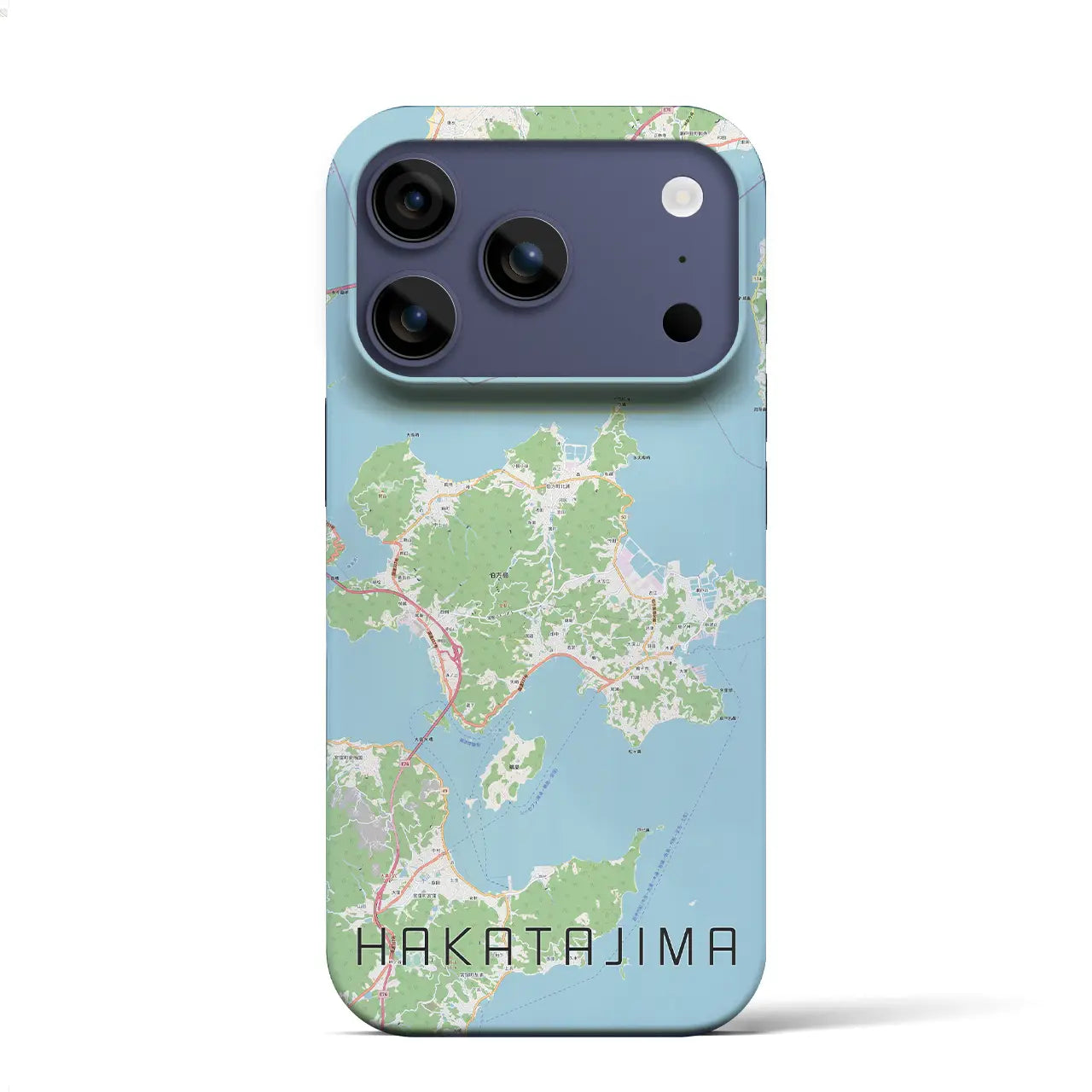 【伯方島(愛媛県)】地図柄iPhoneケース(バックカバータイプ)