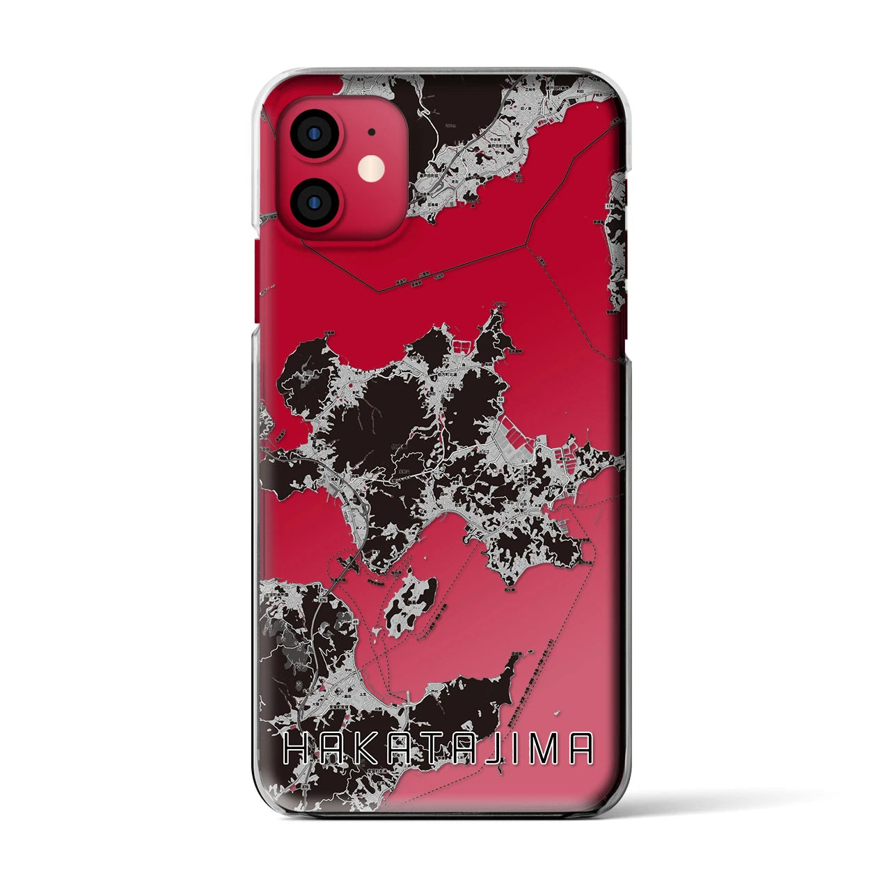 【伯方島(愛媛県)】地図柄iPhoneケース(クリアタイプ)