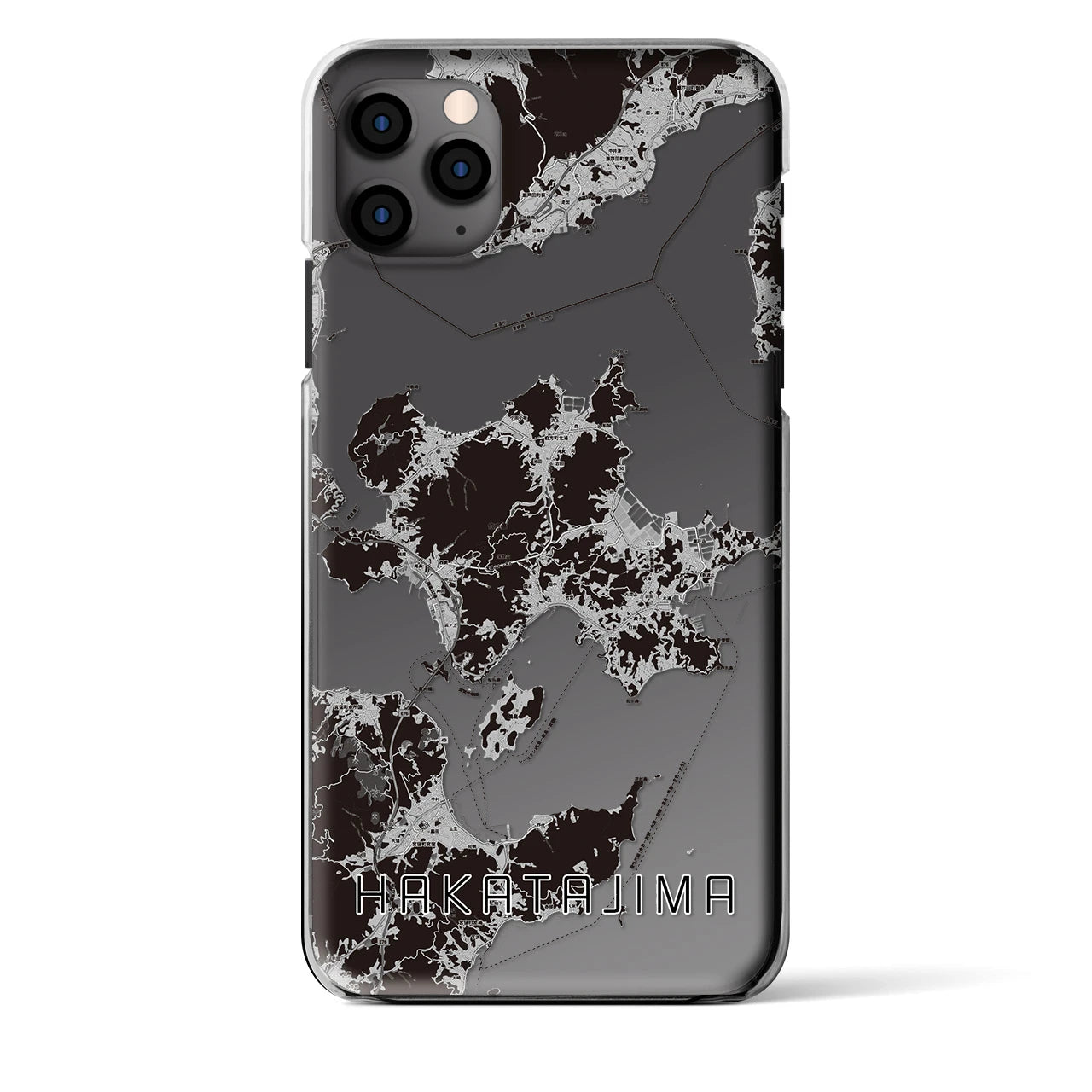 【伯方島(愛媛県)】地図柄iPhoneケース(クリアタイプ)