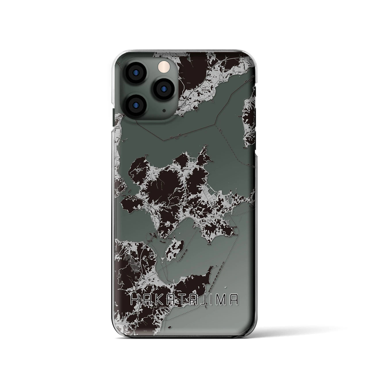 【伯方島(愛媛県)】地図柄iPhoneケース(クリアタイプ)