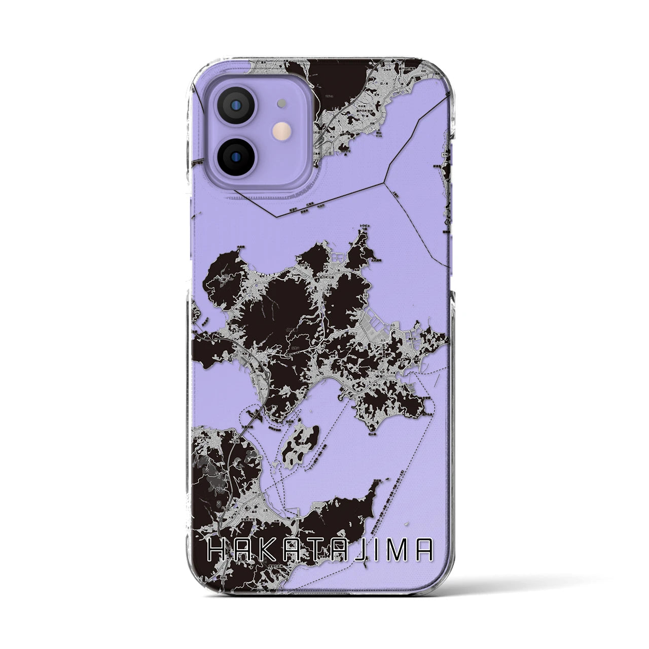 【伯方島(愛媛県)】地図柄iPhoneケース(クリアタイプ)