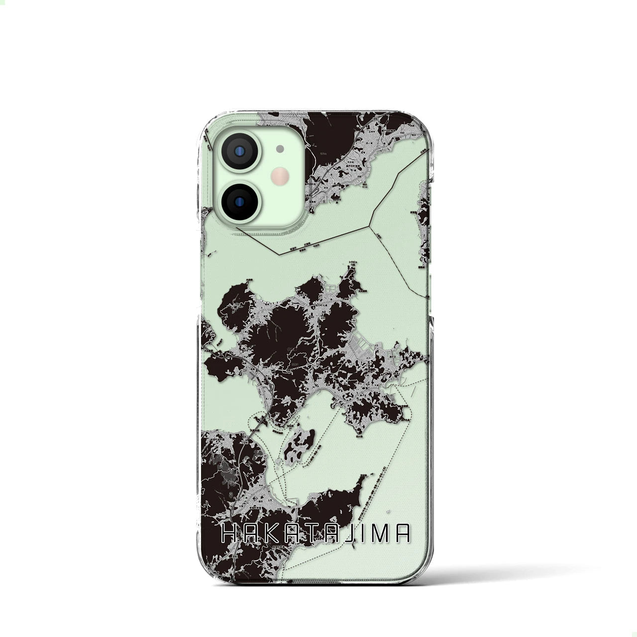 【伯方島(愛媛県)】地図柄iPhoneケース(クリアタイプ)