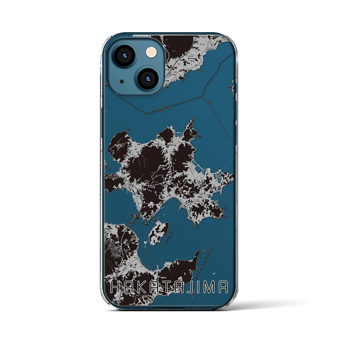 【伯方島(愛媛県)】地図柄iPhoneケース(クリアタイプ)