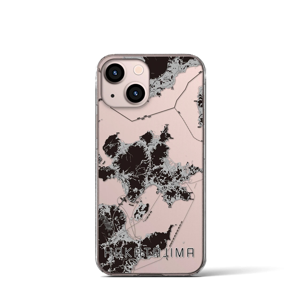 【伯方島(愛媛県)】地図柄iPhoneケース(クリアタイプ)