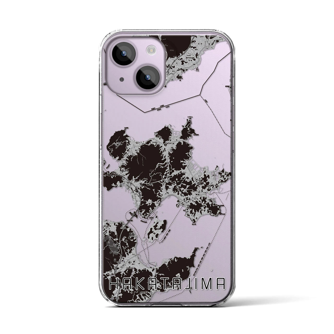 【伯方島(愛媛県)】地図柄iPhoneケース(クリアタイプ)