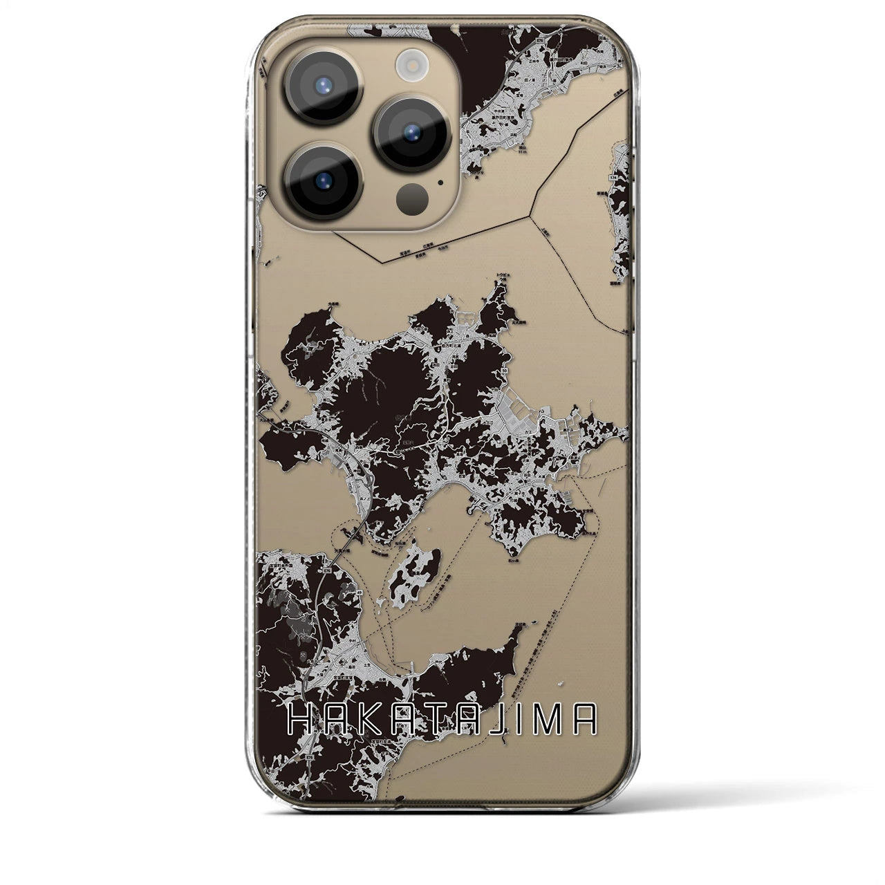 【伯方島(愛媛県)】地図柄iPhoneケース(クリアタイプ)