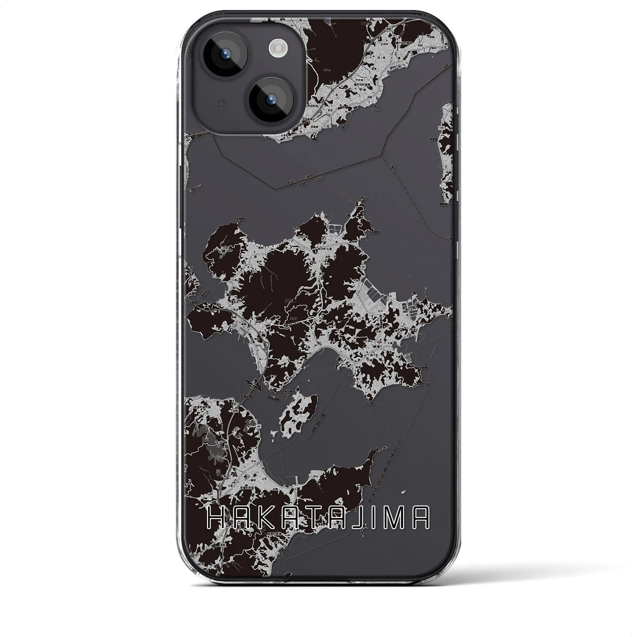 【伯方島(愛媛県)】地図柄iPhoneケース(クリアタイプ)