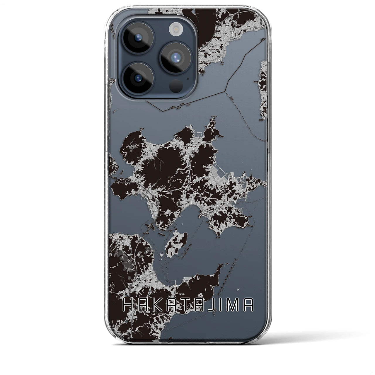 【伯方島(愛媛県)】地図柄iPhoneケース(クリアタイプ)