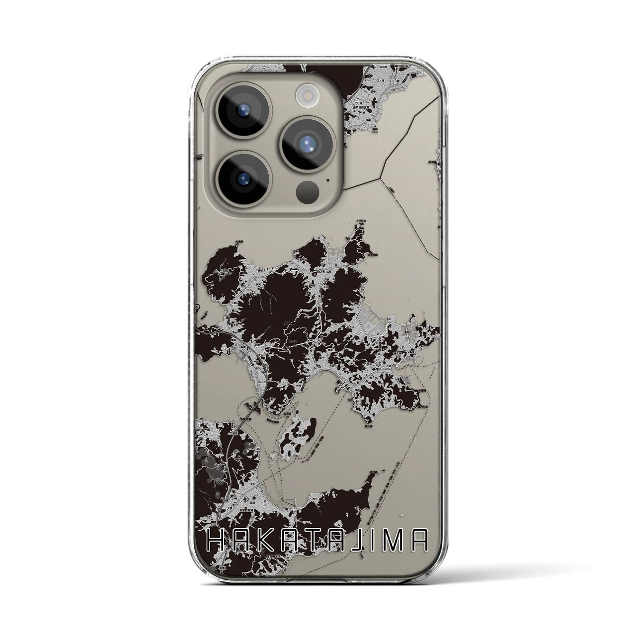 【伯方島(愛媛県)】地図柄iPhoneケース(クリアタイプ)