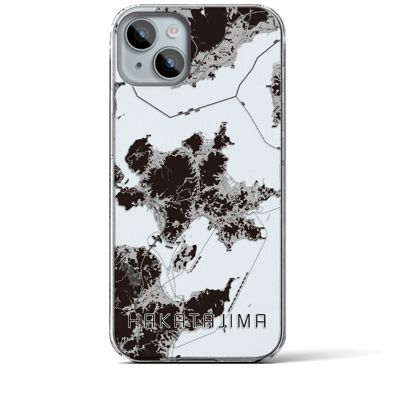 【伯方島(愛媛県)】地図柄iPhoneケース(クリアタイプ)