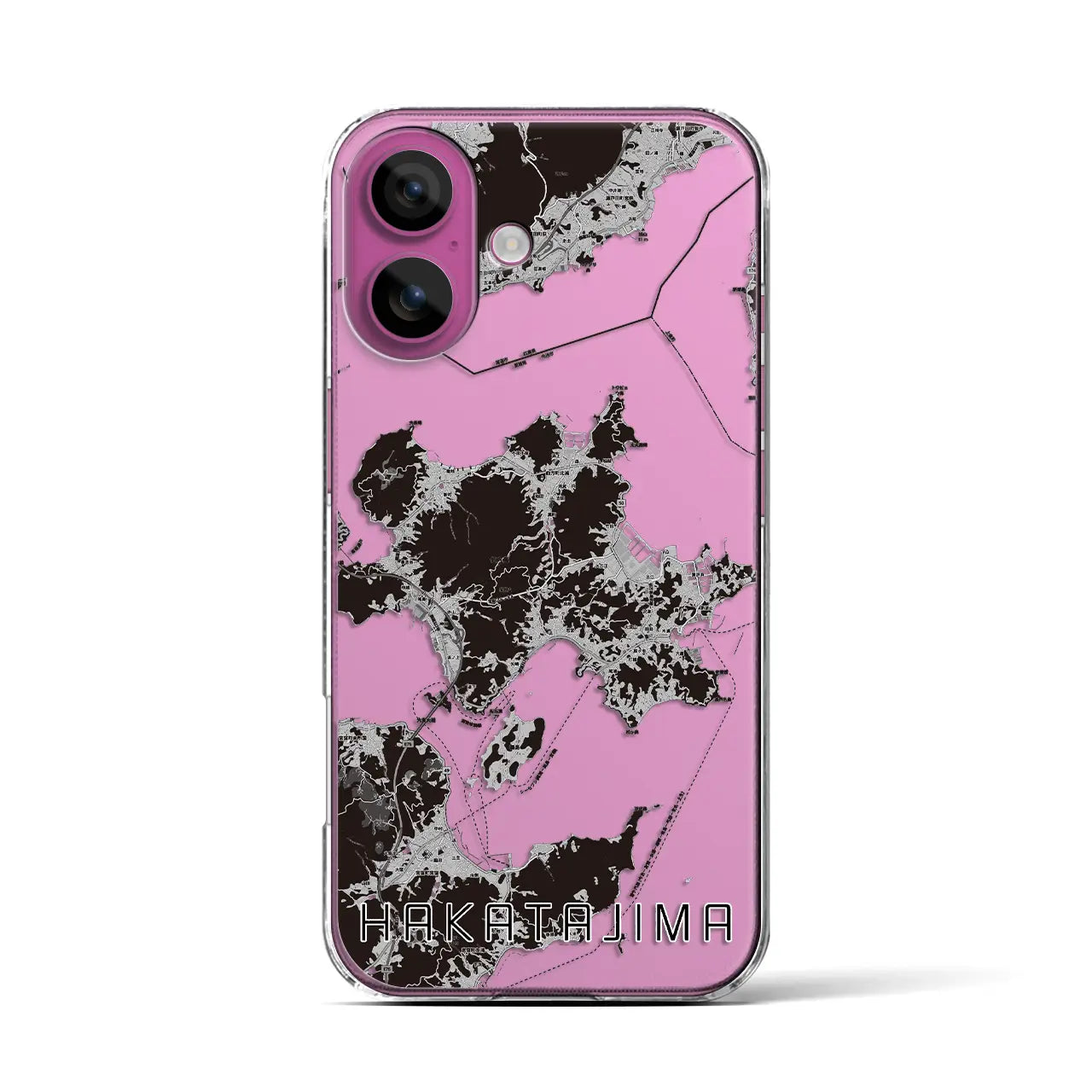 【伯方島(愛媛県)】地図柄iPhoneケース(クリアタイプ)