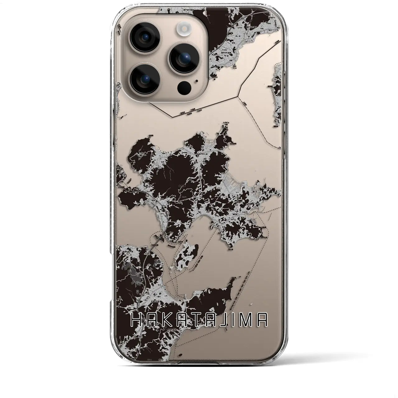 【伯方島(愛媛県)】地図柄iPhoneケース(クリアタイプ)