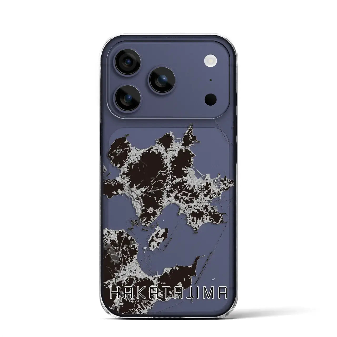 【伯方島(愛媛県)】地図柄iPhoneケース(クリアタイプ)