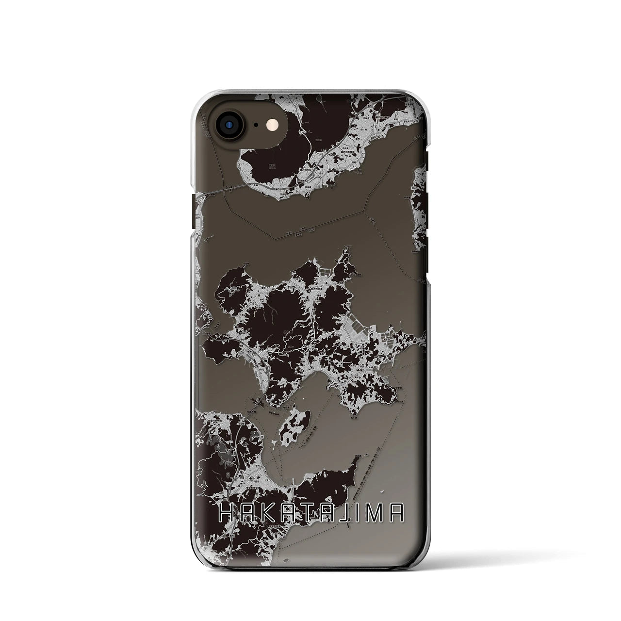 【伯方島(愛媛県)】地図柄iPhoneケース(クリアタイプ)