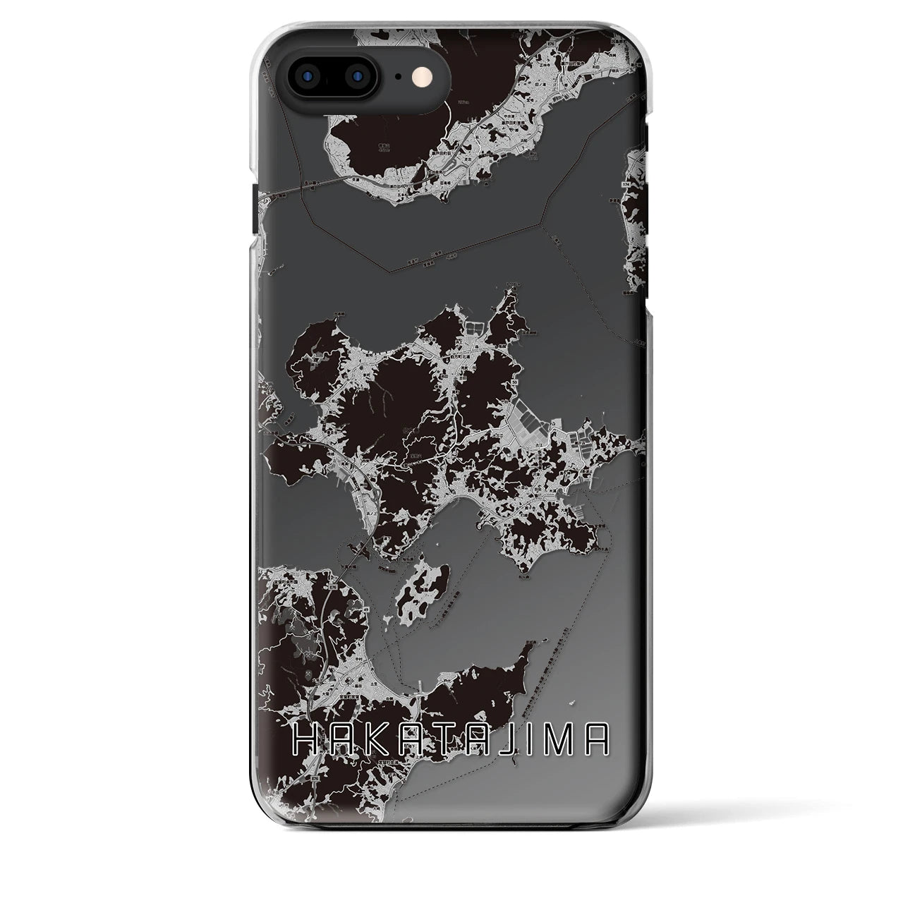 【伯方島(愛媛県)】地図柄iPhoneケース(クリアタイプ)