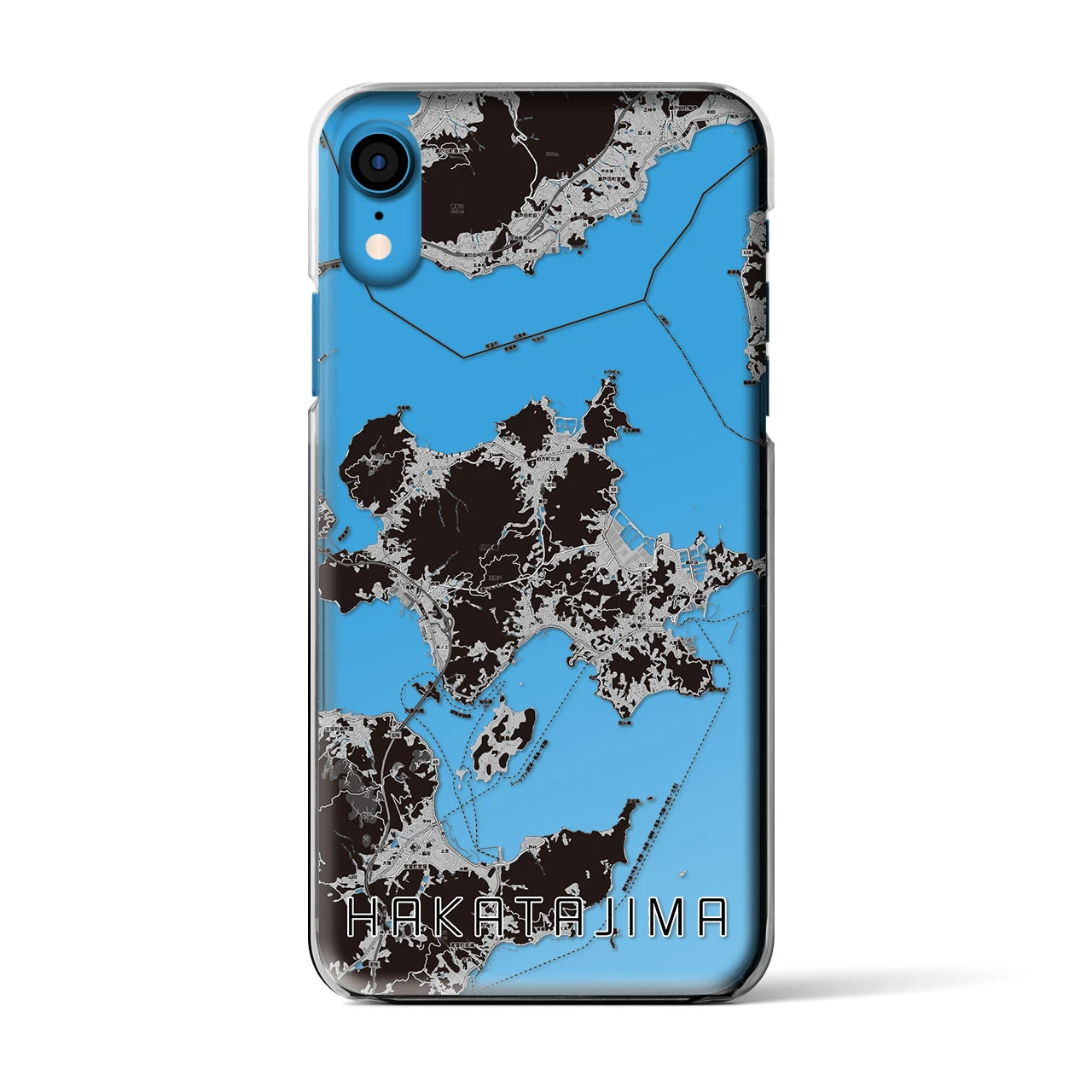 【伯方島(愛媛県)】地図柄iPhoneケース(クリアタイプ)