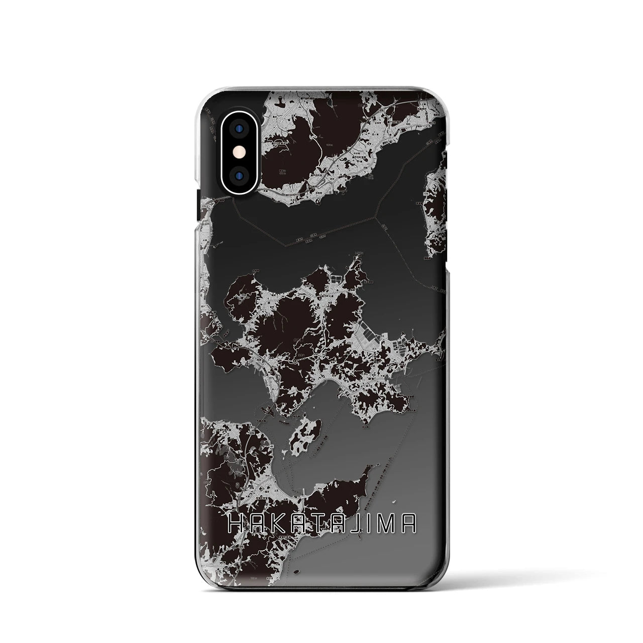 【伯方島(愛媛県)】地図柄iPhoneケース(クリアタイプ)