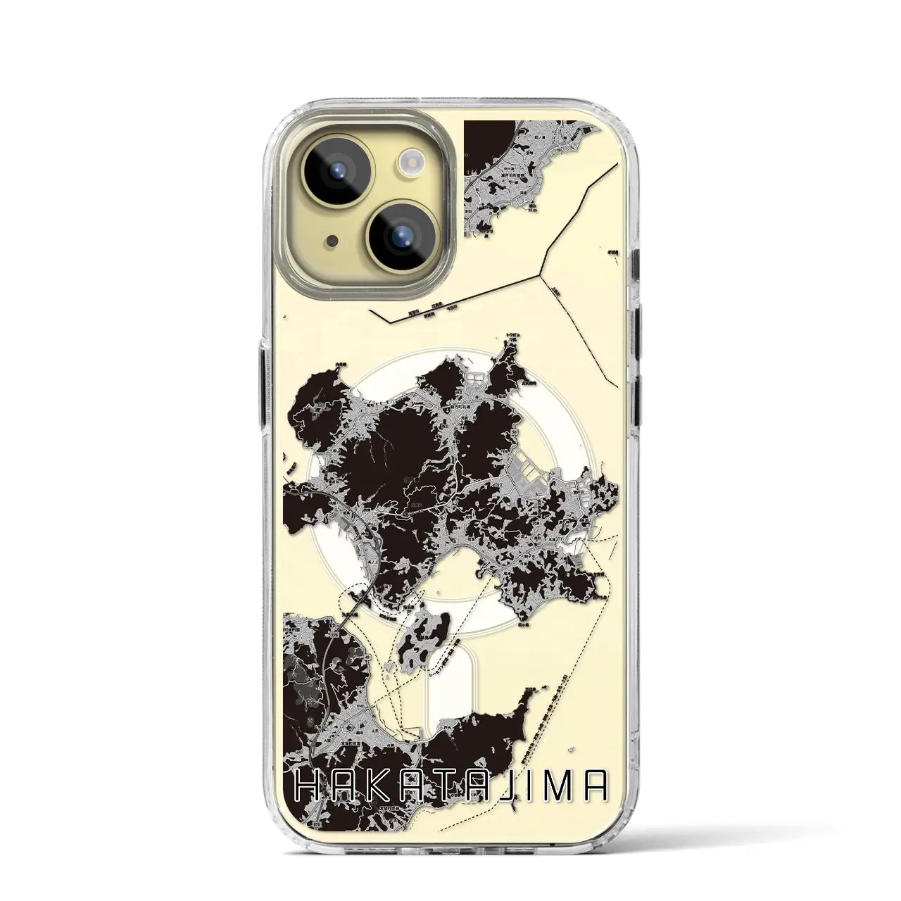 【伯方島(愛媛県)】地図柄iPhoneケース(MagSafeタイプ)