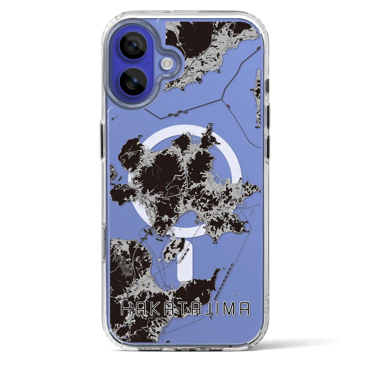 【伯方島(愛媛県)】地図柄iPhoneケース(MagSafeタイプ)