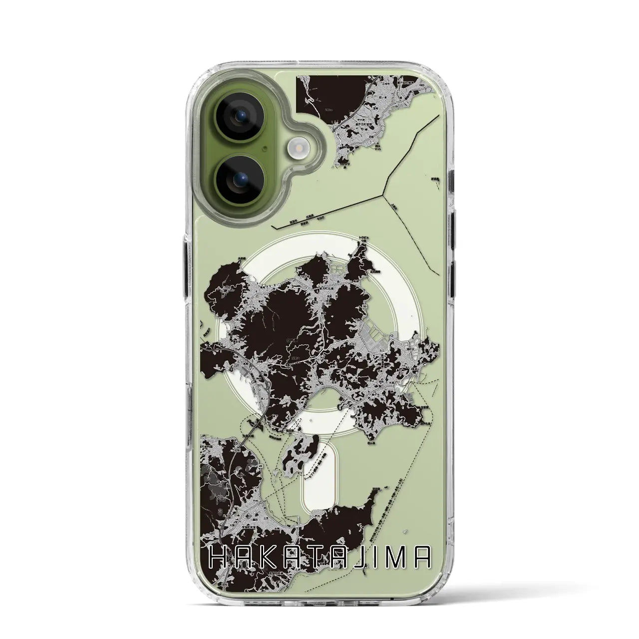 【伯方島(愛媛県)】地図柄iPhoneケース(MagSafeタイプ)