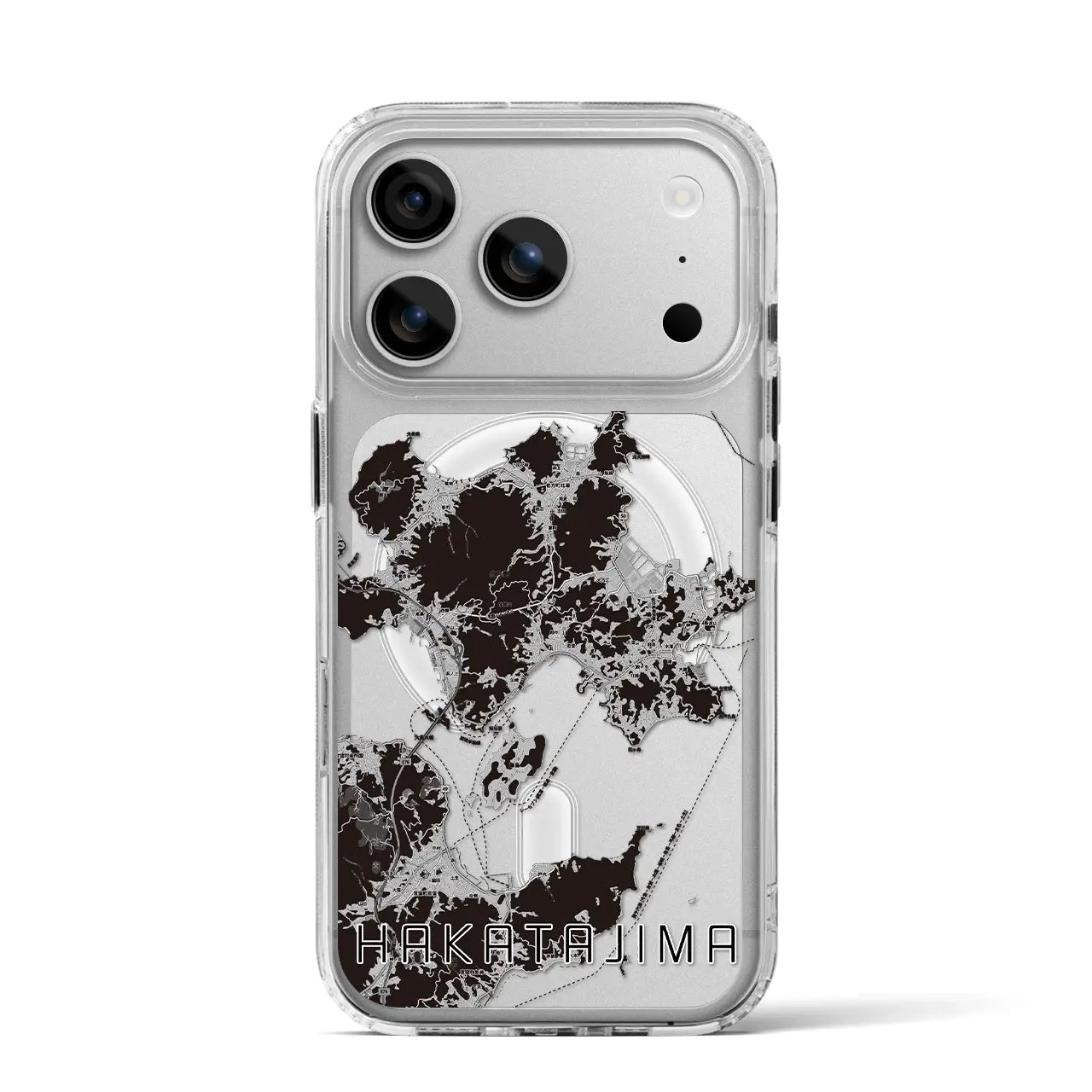 【伯方島(愛媛県)】地図柄iPhoneケース(MagSafeタイプ)