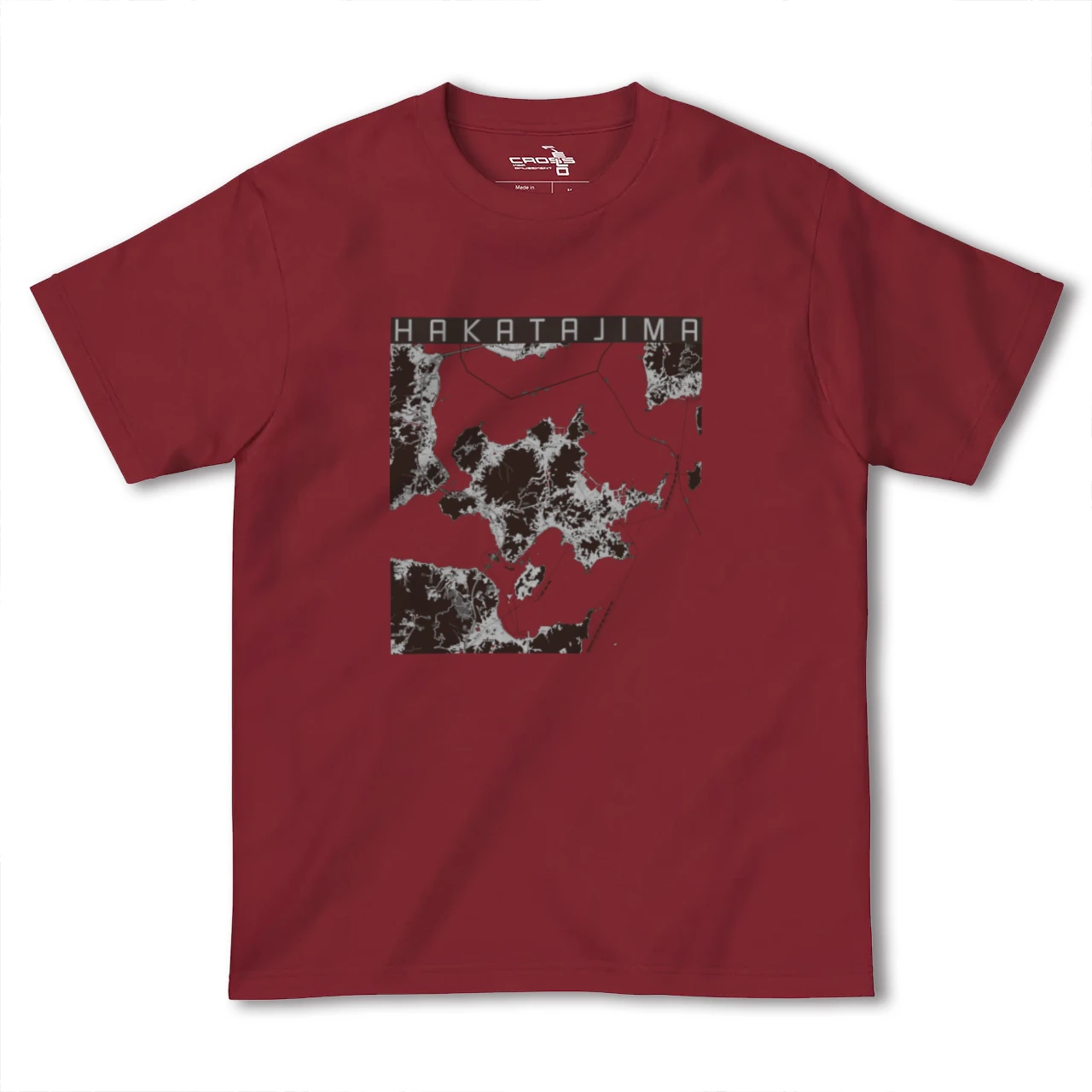 【伯方島(愛媛県)】地図柄ヘビーウェイトTシャツ