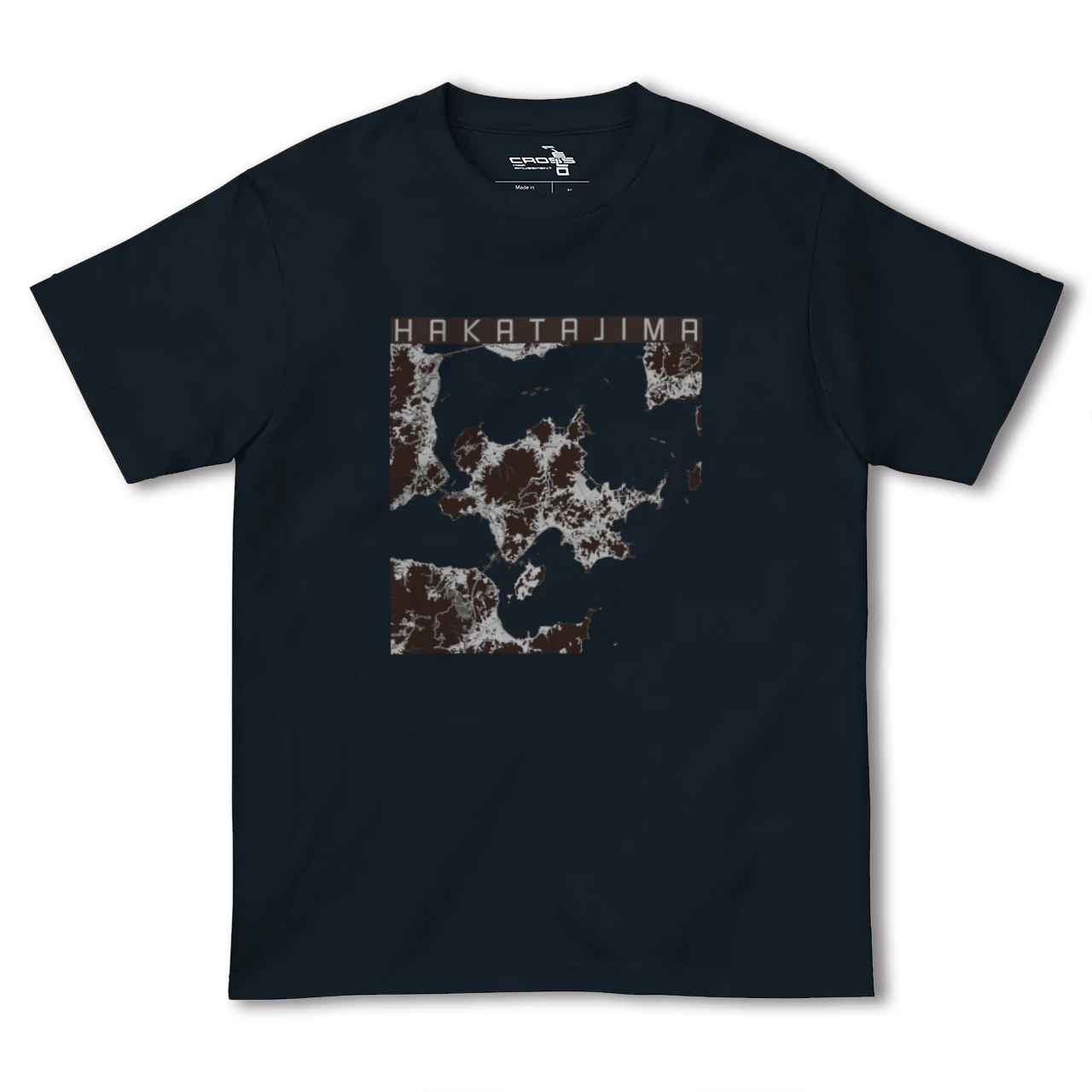 【伯方島(愛媛県)】地図柄ヘビーウェイトTシャツ
