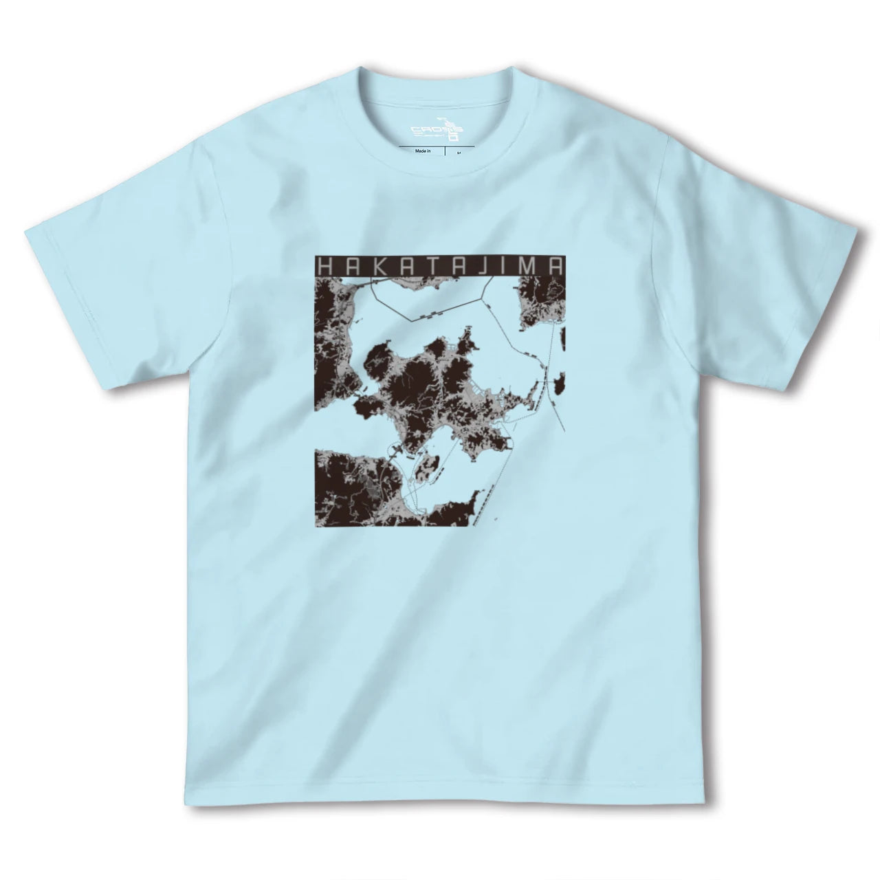 【伯方島(愛媛県)】地図柄ヘビーウェイトTシャツ