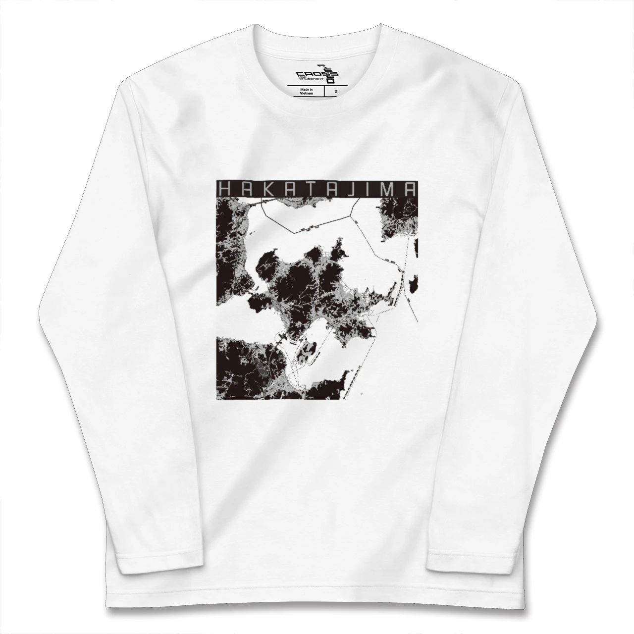 【伯方島(愛媛県)】地図柄ロングスリーブTシャツ