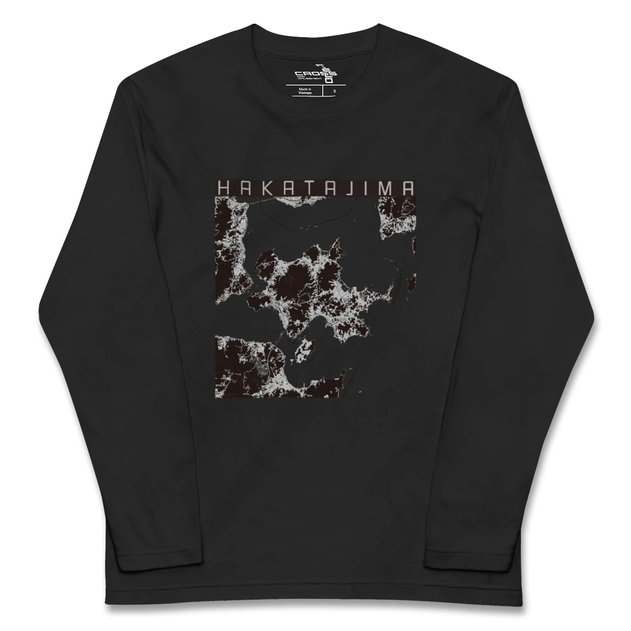 【伯方島(愛媛県)】地図柄ロングスリーブTシャツ