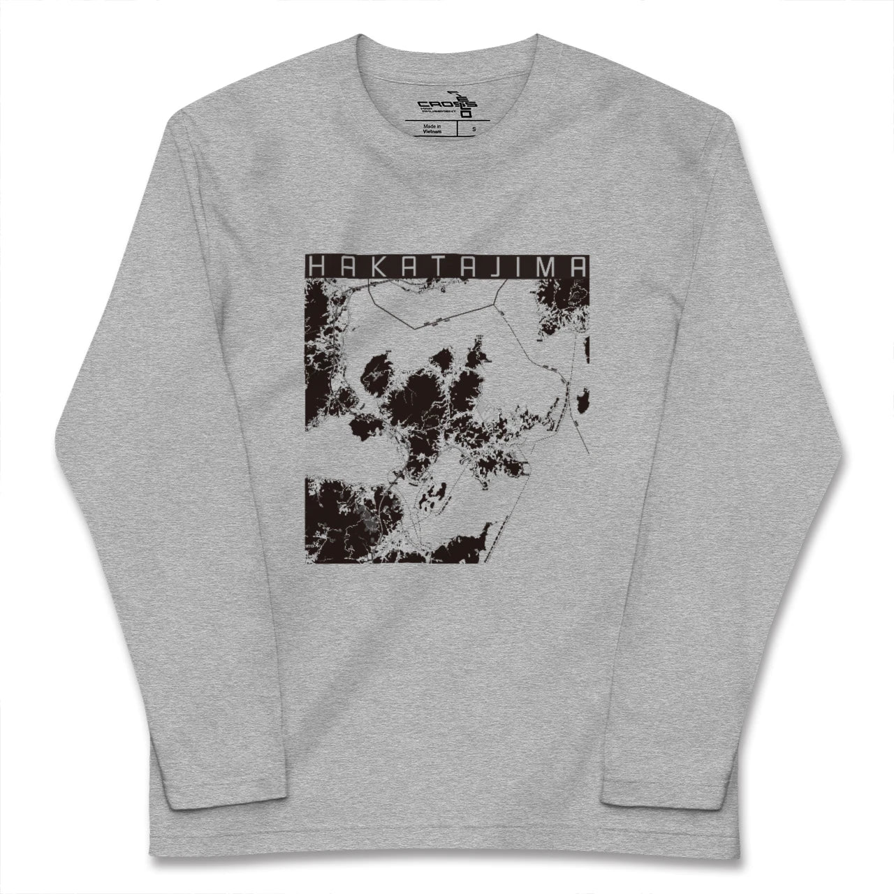 【伯方島(愛媛県)】地図柄ロングスリーブTシャツ
