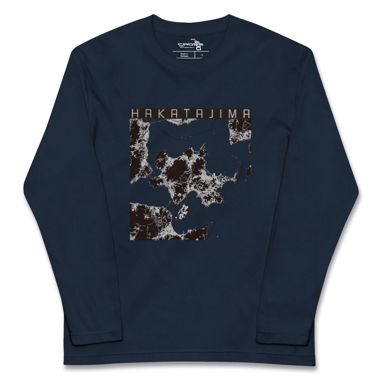 【伯方島(愛媛県)】地図柄ロングスリーブTシャツ