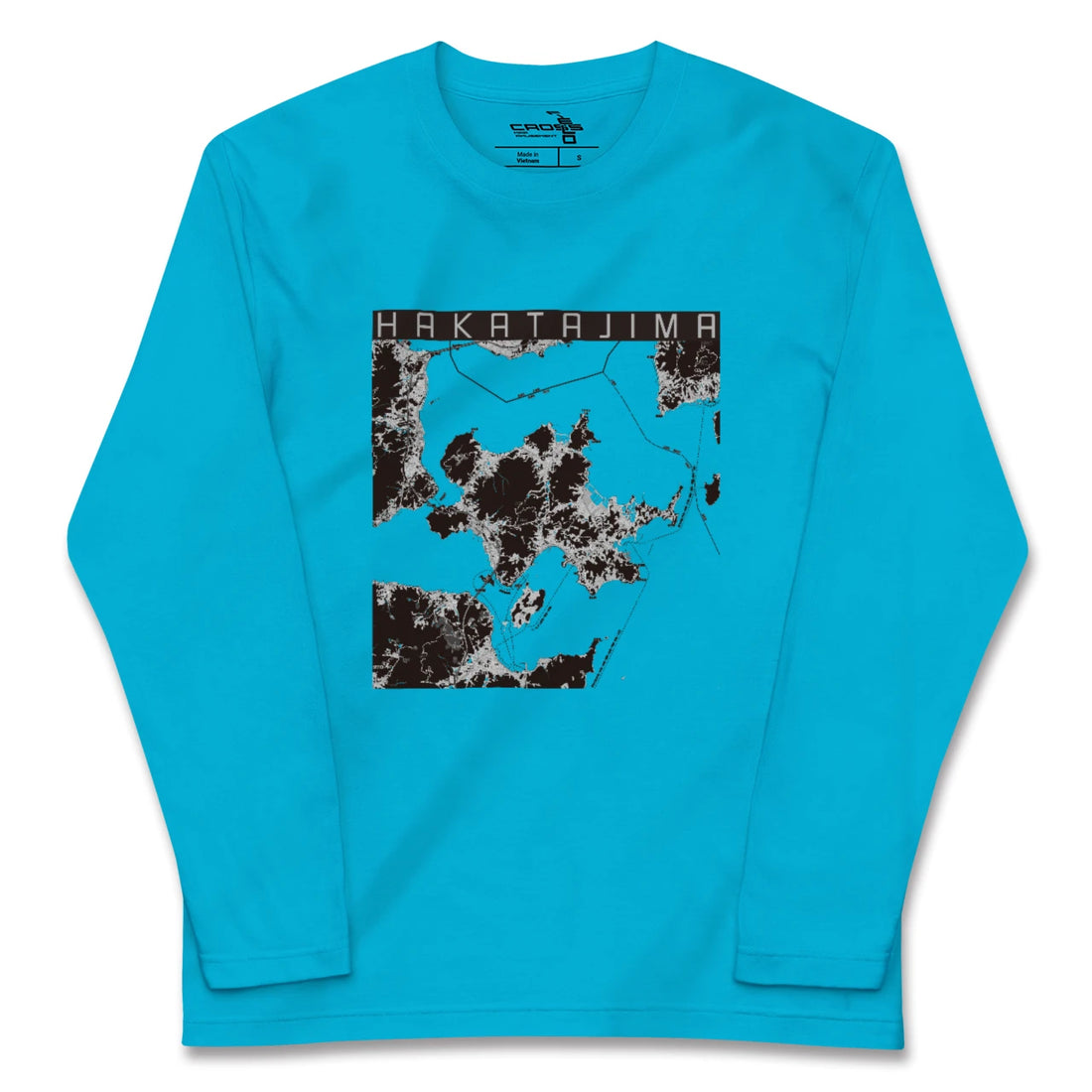 【伯方島(愛媛県)】地図柄ロングスリーブTシャツ